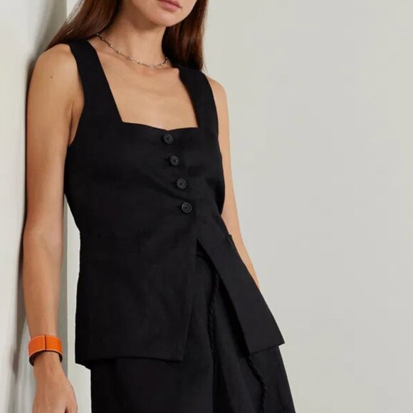 Faithfull the Brand Jackets & Blazers - FAITHFULL THE BRAND Maya Black Vest Small Sold Out